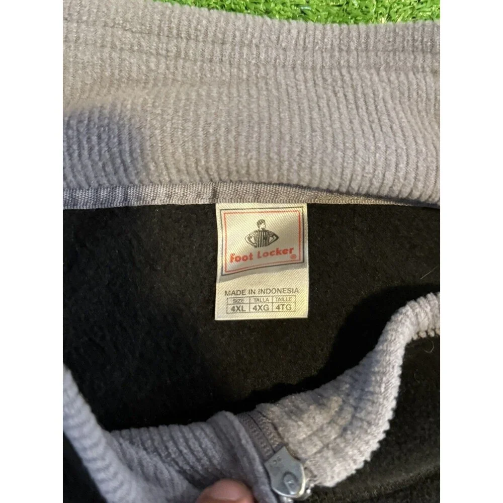 Men’s 4XL Foot locker Black & Gray Fleece Quarter Zip Pullover